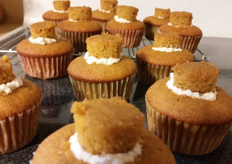 Cream Filled Pumpkin Cupcakes