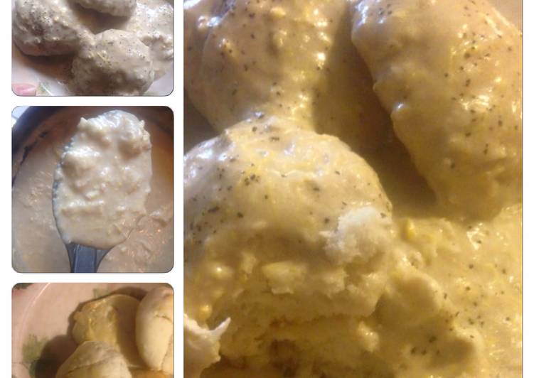 Steps to Make Homemade Egg Gravy and Biscuits
