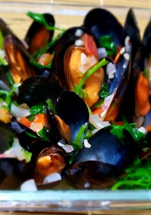 Foto resep Green mussels in white wine