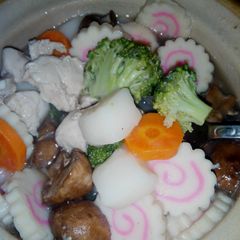 A picture of Simple Ozoni (Clear Soup with Mochi Blocks).