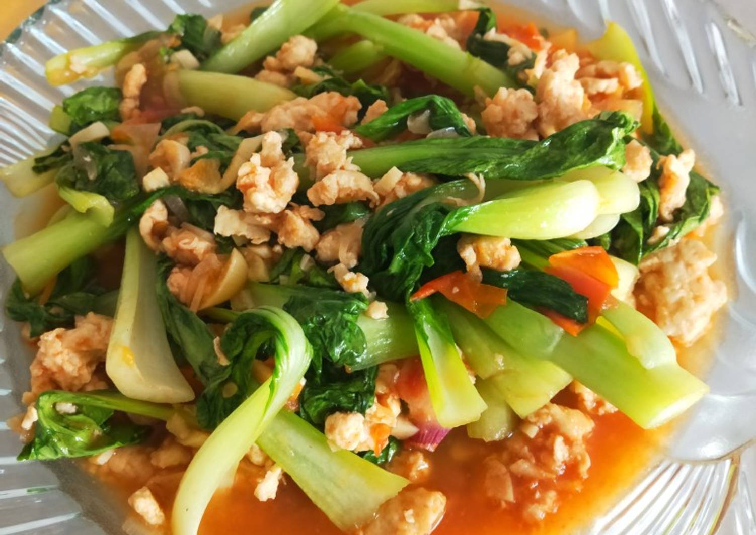Resep Pakcoy cah daging tomat. Simple, krenyes & bergizi Resep Pakcoy cah daging tomat. Simple, krenyes & bergizi