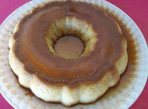 Una foto de Flan con caramelo