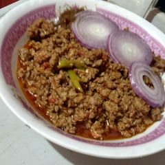 A picture of Fry qeema.