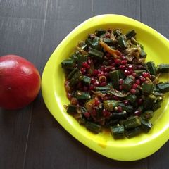 A picture of Bhindi anardana.