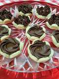 Crostatine golose al caramello salato e ganache al cioccolato