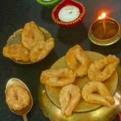 A picture of Deepawali Special Sweet Dish, 7 Cup Diya Delight 🪔🎇✨.