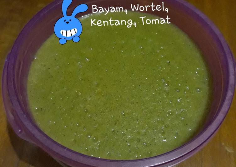 Resep: MPASi 7 bln Bayam, Wortel, Kentang, Tomat yang Lezat