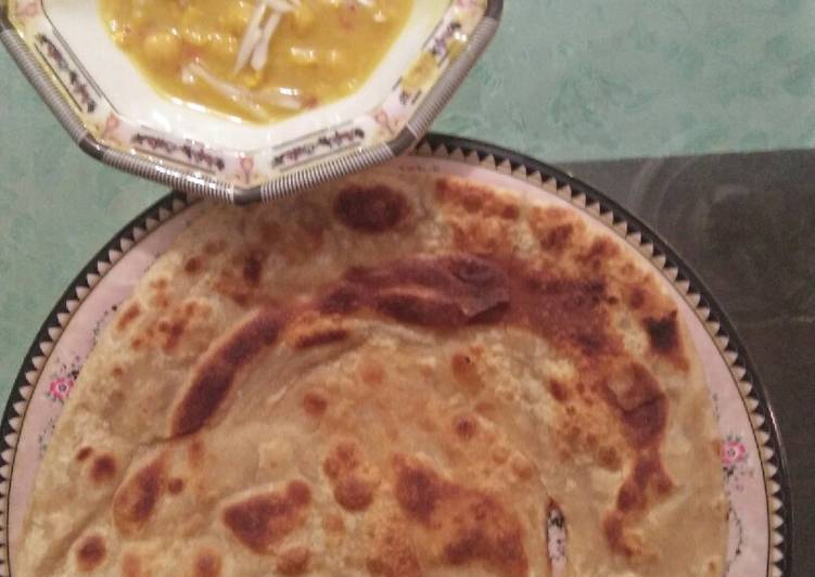 Recipe of Quick Paratha with chana