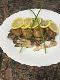 Wok de sesos con verduras