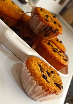 عکسی از دستور کاپ کیک رژیمی گیلاس