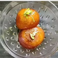 Sooji gulab jamun A picture of Sooji gulab jamun.