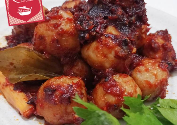 Langkah Mudah untuk Menyiapkan 333. Bakso Bakar BUMBU MERAH yang Lezat