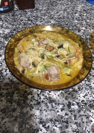 Una foto de Fideos Finos con Costillas de Cerdo