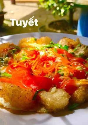 Hình của món Bột chiên làm từ cơm nguội.