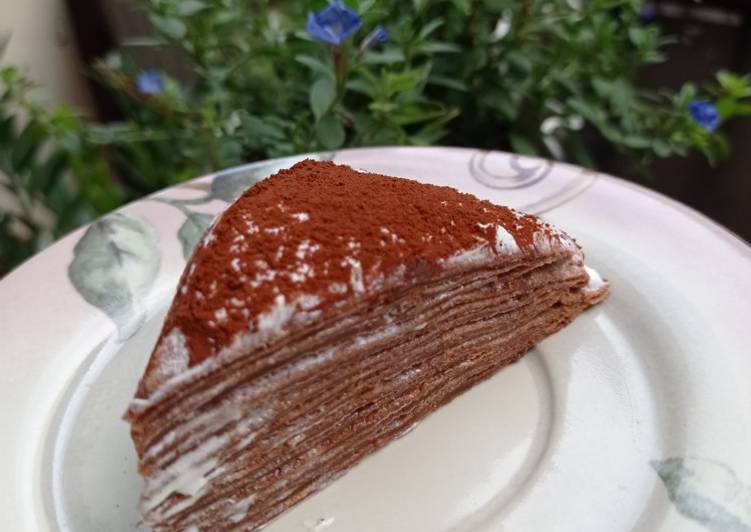 Chocolate crepe cake ala rumahan
