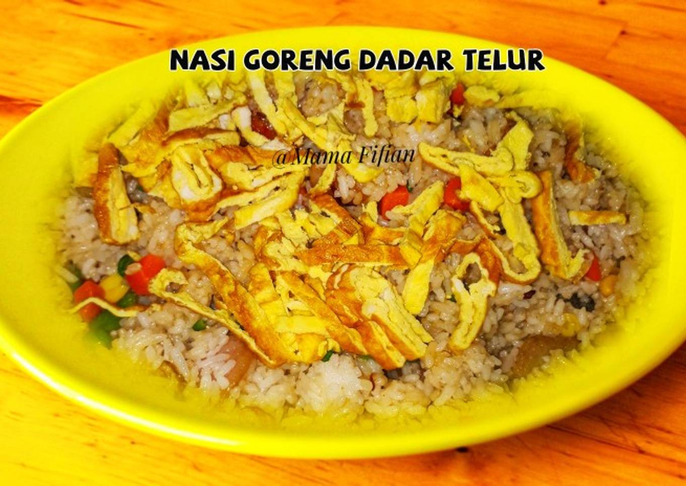 Telur dadar, nasi goreng