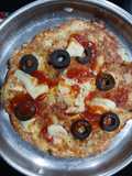 Egg Onion omlette Chapati pizza