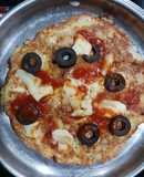 Egg Onion omlette Chapati pizza