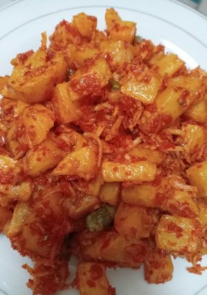 Foto resep Sambal kentang pete teri
