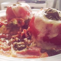 A picture of Katie's stuffed tomatoes.