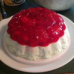 A picture of Tinklee's Raspberry/Lime Jello.