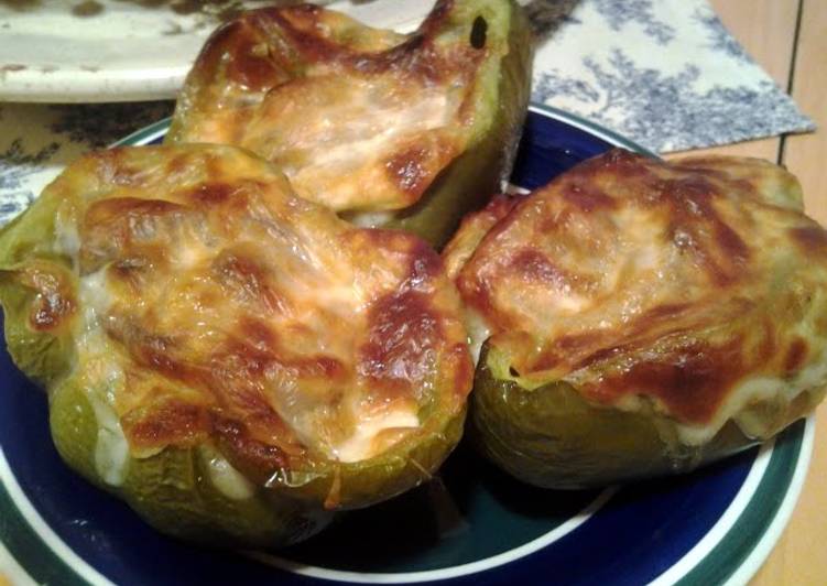 Recipe of Homemade Philly cheesesteak stuffed bell peppers