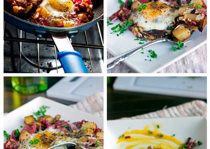 Step-by-Step Guide to Make Super Quick Homemade Corned Beef Hash and
Eggs