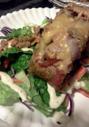 A picture of Mexican Meatloaf.