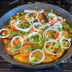 A picture of Afghan Roasted Eggplant (Borani Banjan):.