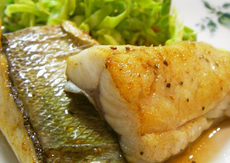 Recipe of Super Quick Homemade Butter-Roasted Sea Bass
