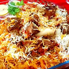 Mutton degi biryani A picture of Mutton degi biryani.