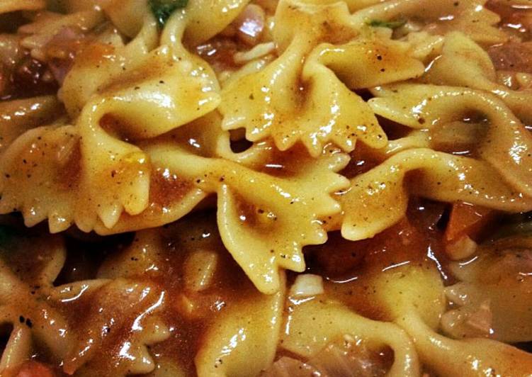 My farfalle all' arrabiata