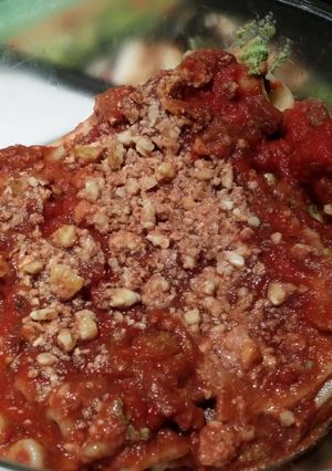 A picture of Vegetable lasagna ( vegan).