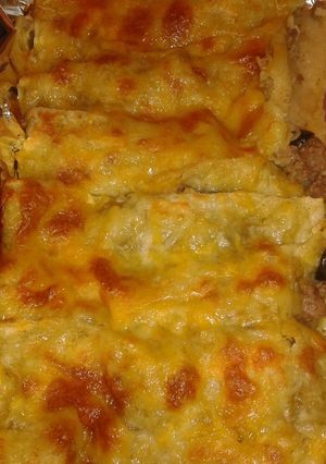 A picture of Beef Enchiladas.