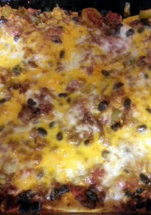 A picture of Taco casserole.