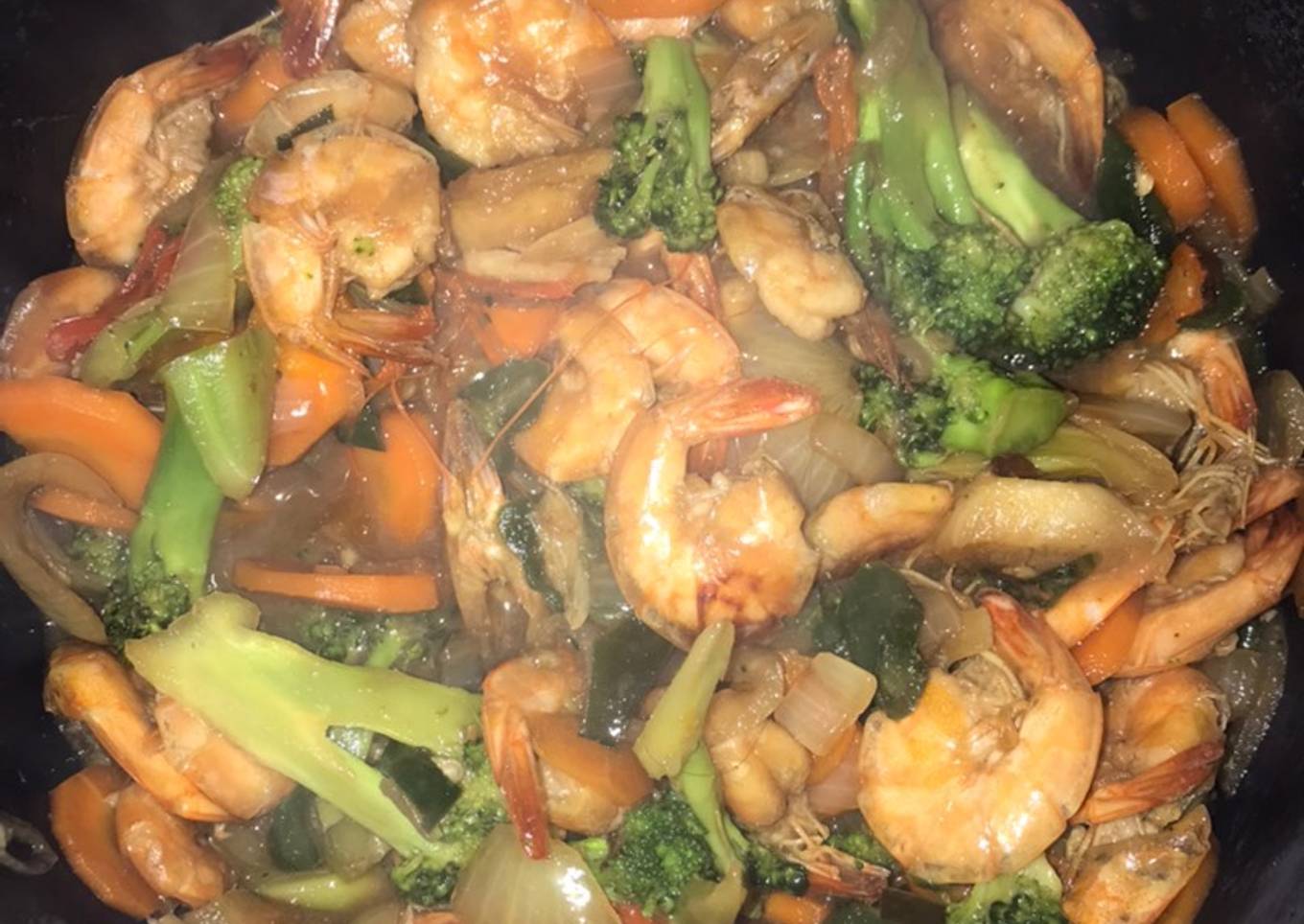 Udang Teriyaki Wortel Brokoli