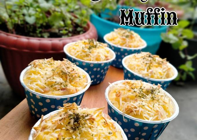 Cara mudah memasak Cheese Potato Muffin  enak
