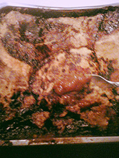 A picture of Peanut Butter and Hot Fudge Gooey Cake.