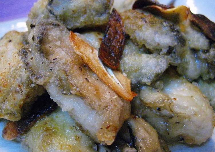 Recipe of Any-night-of-the-week Pan-Fried Crispy Oysters with Garlic