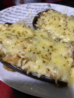 Una foto de Berenjenas rellenas al micro