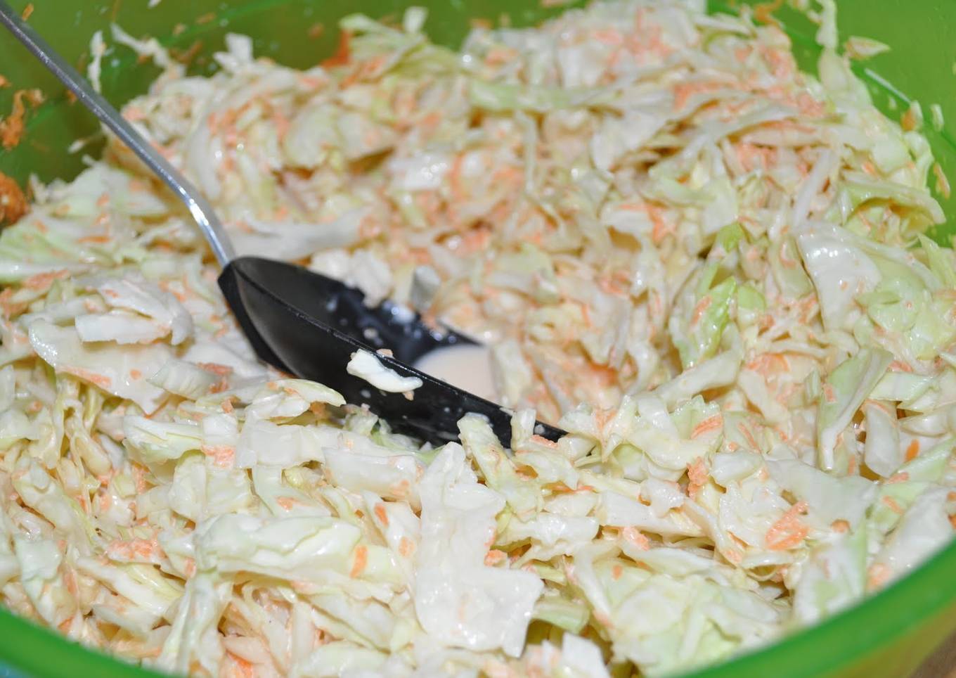 Pinguy Cabbage Salad is a KFC style cabbage salad recipe
