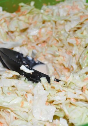 A picture of Pinguy's Coleslaw - KFC Style Coleslaw Recipe.