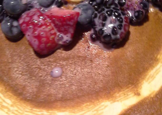 Pancakes with fruits Recipe