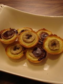 A picture of Banana Custard Tarts.