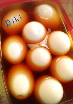 A picture of Marinated Soft-Boiled Eggs (Ajitsuke Tamago).