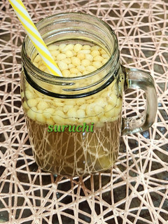 A picture of Aam Panna/Raw Mango Drink.