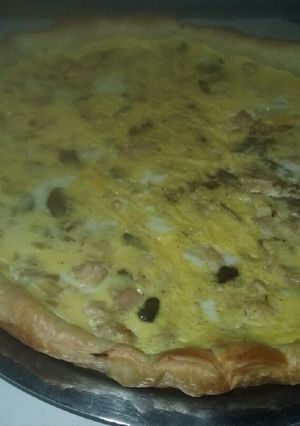 Une photo de Quiche au fromage et au thon