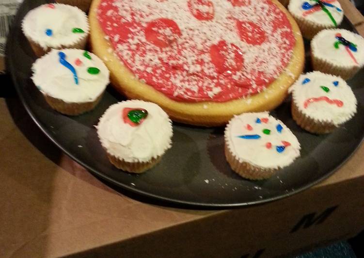 Pizza birthday cake Pizza birthday cake