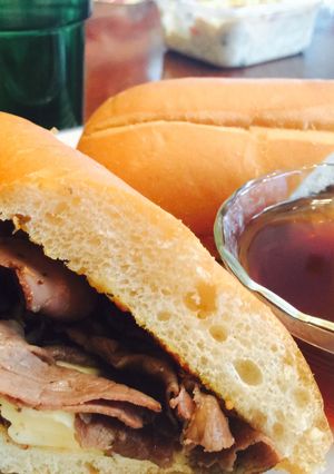 A picture of French Dip Sandwiches.