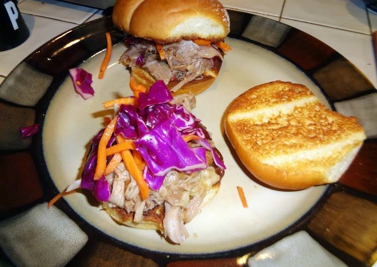 Step-by-Step Guide to Prepare Speedy Crock pot pulled pork BBQ with red cabbage slaw